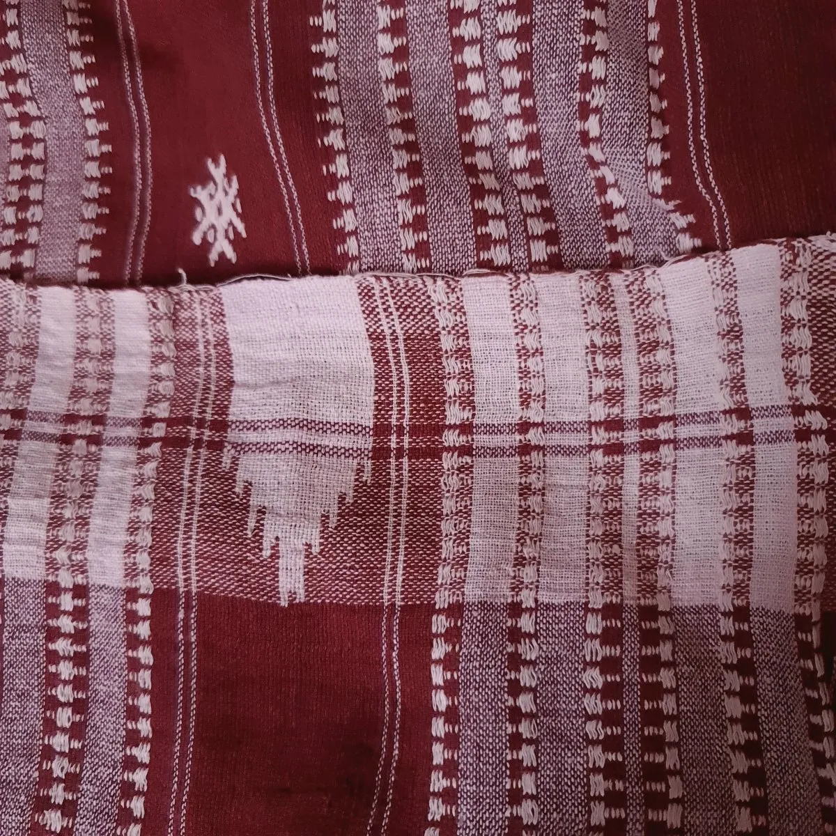 Kotpad Nivara Aal Red Cotton Dupatta