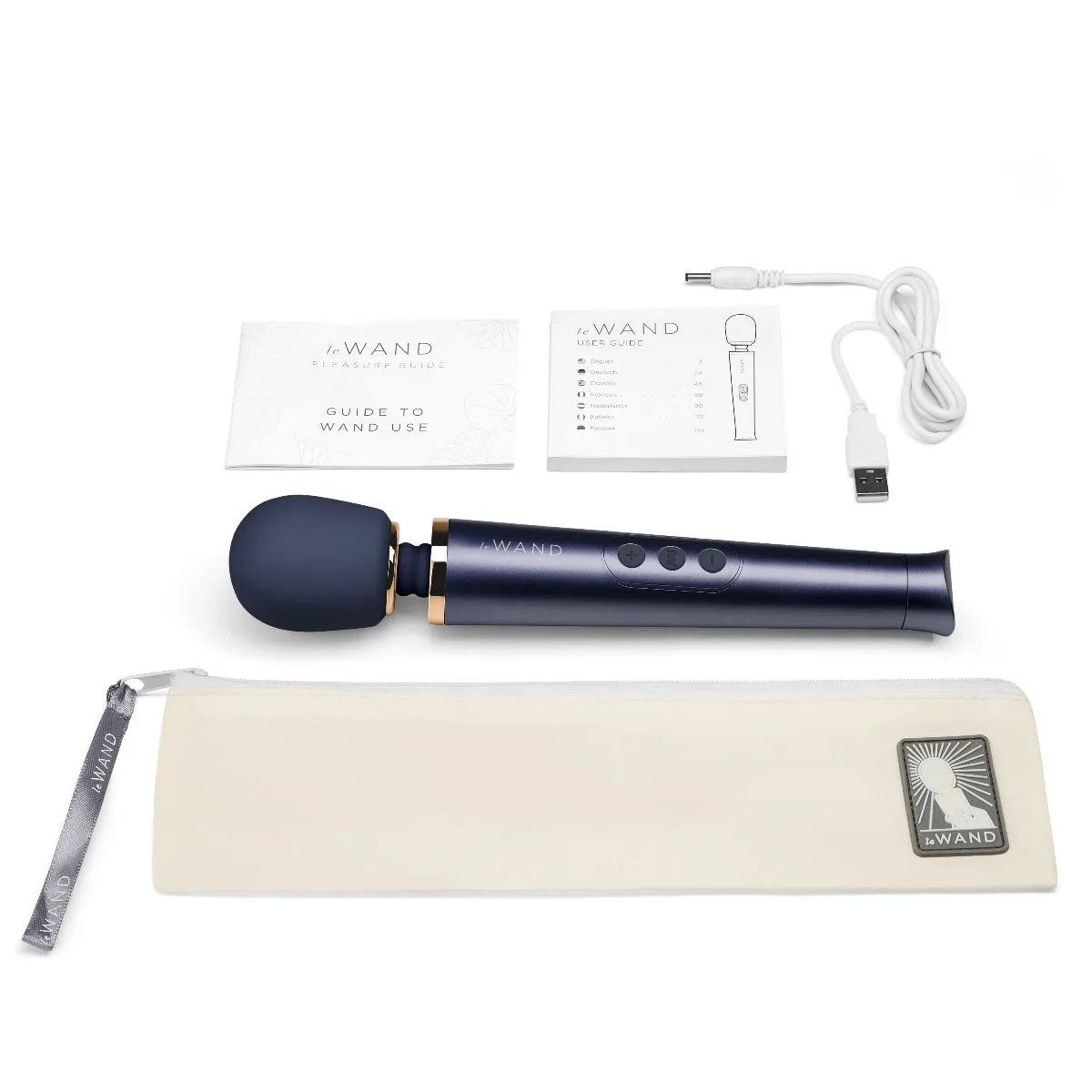 Le Wand Petite Rechargeable Wand Massager Navy Blue