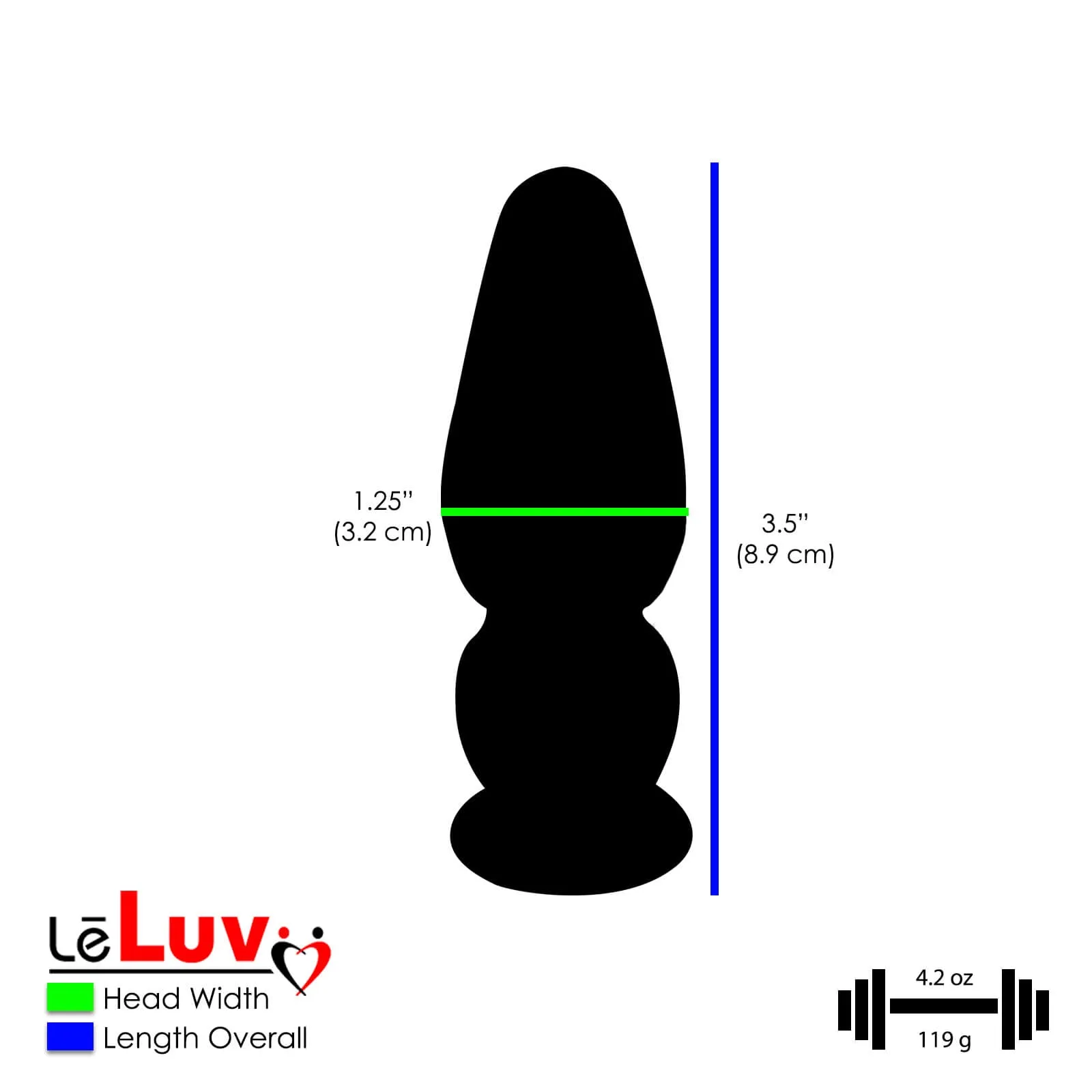 LeLuv Bundle - 5 Borosilicate Glass Cobalt Blue Dildos Wands Butt Plugs Sexy Gift Massagers Toys