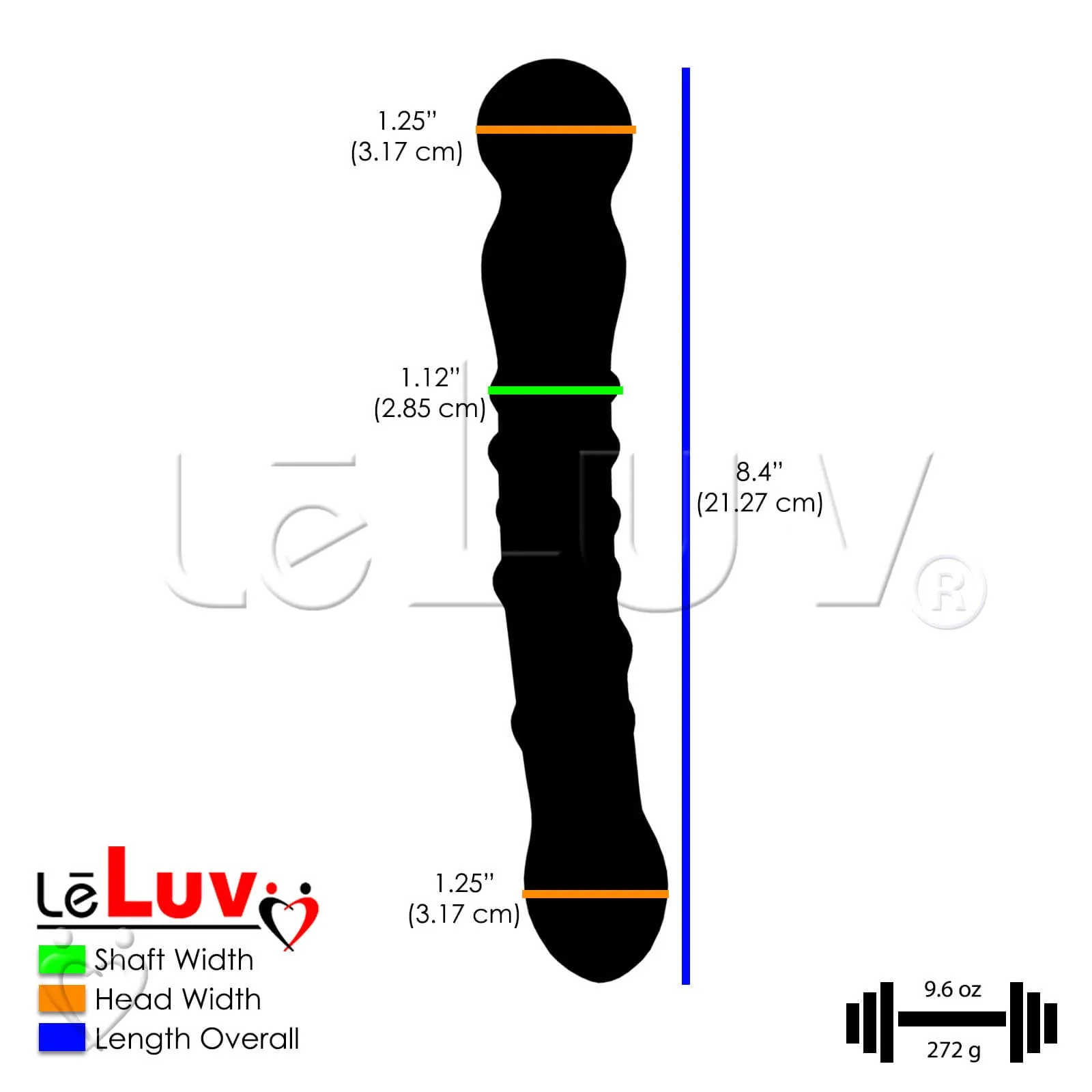 LeLuv Bundle - 5 Borosilicate Glass Cobalt Blue Dildos Wands Butt Plugs Sexy Gift Massagers Toys