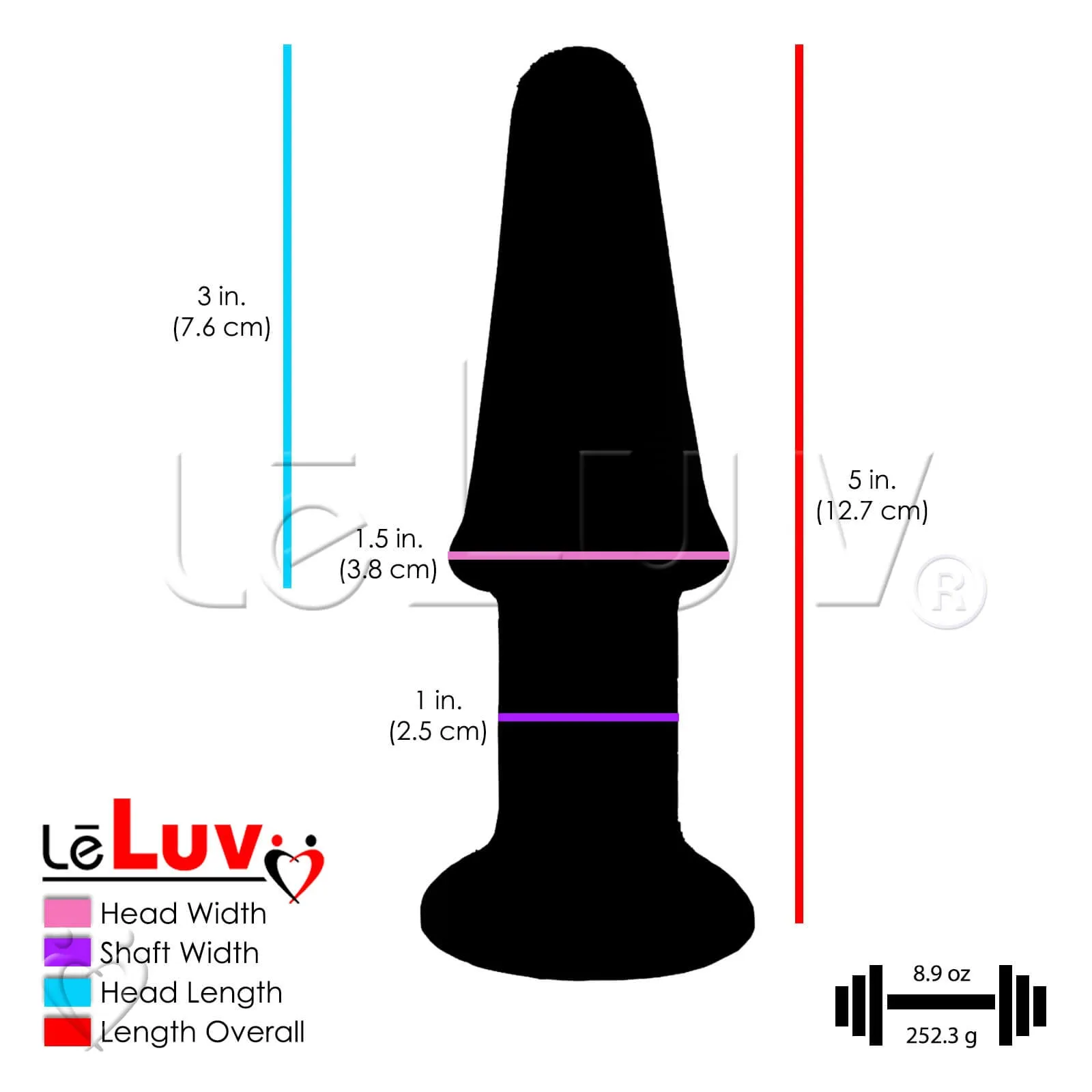 LeLuv Bundle - 5 Borosilicate Glass Cobalt Blue Dildos Wands Butt Plugs Sexy Gift Massagers Toys