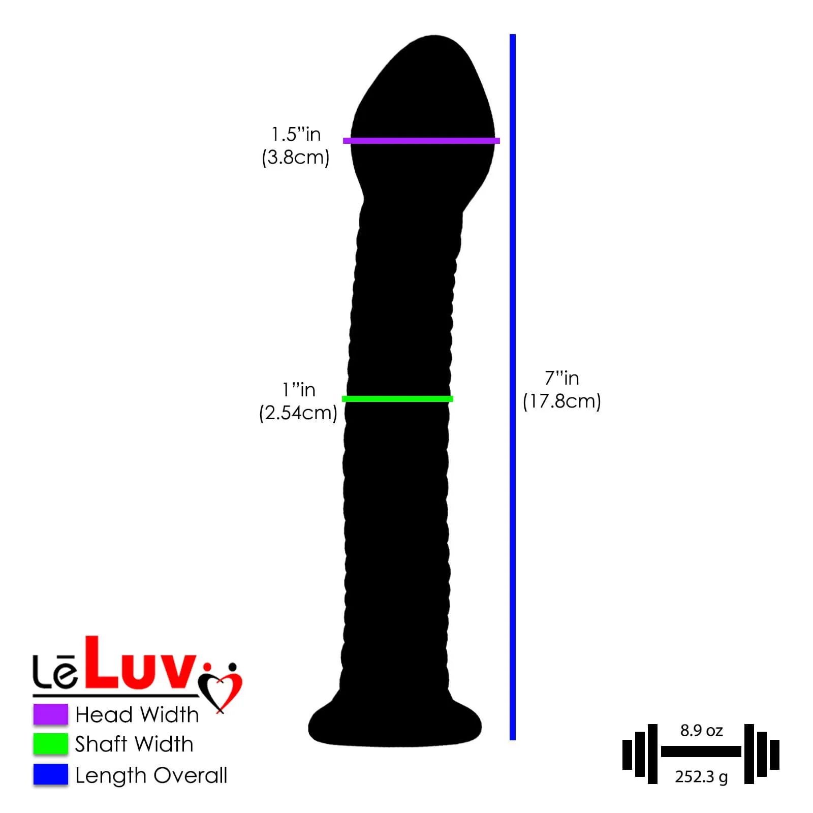 LeLuv Bundle - 5 Borosilicate Glass Cobalt Blue Dildos Wands Butt Plugs Sexy Gift Massagers Toys