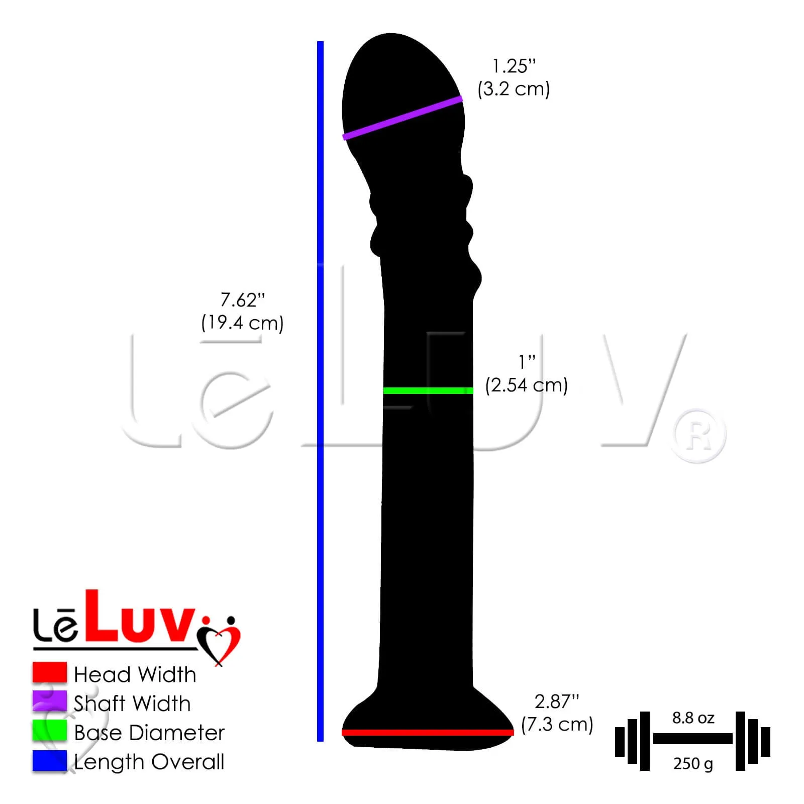 LeLuv Bundle - 5 Borosilicate Glass Cobalt Blue Dildos Wands Butt Plugs Sexy Gift Massagers Toys