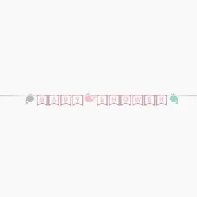 Lil' Spout Pink Shaped Ribbon Banner