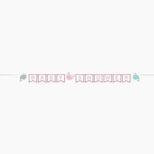 Lil' Spout Pink Shaped Ribbon Banner