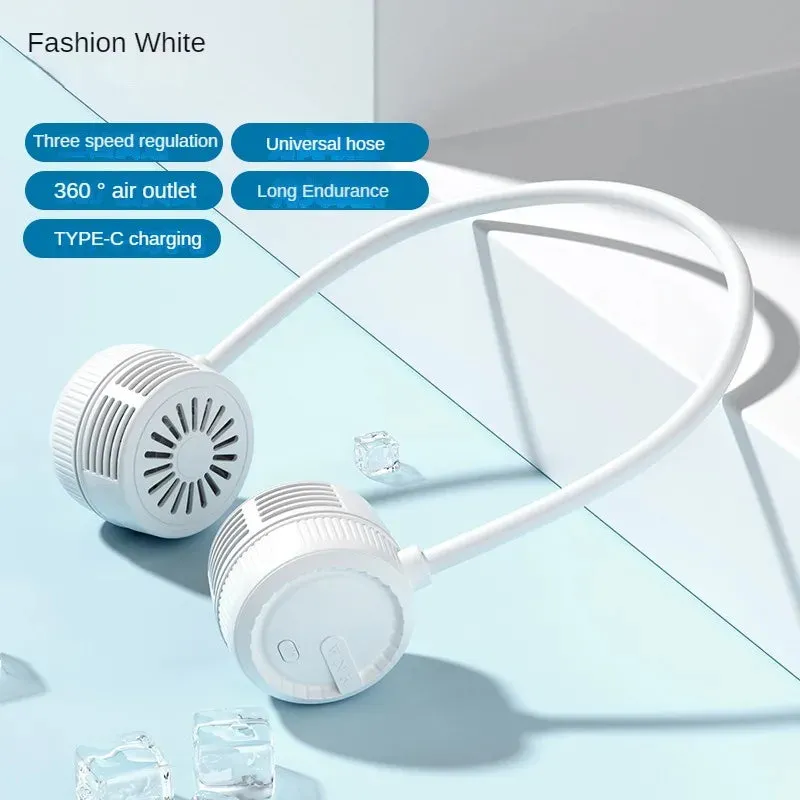 Low Noise Wearable Portable Bladeless Around the Neck Fan