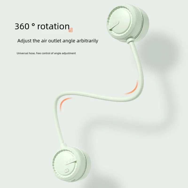 Low Noise Wearable Portable Bladeless Around the Neck Fan
