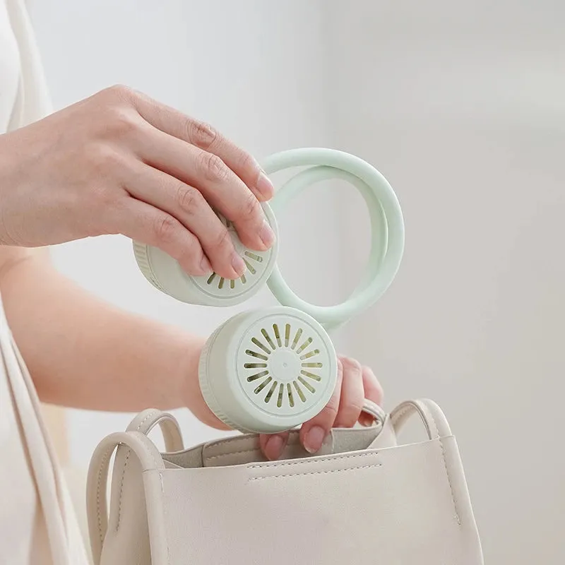 Low Noise Wearable Portable Bladeless Around the Neck Fan