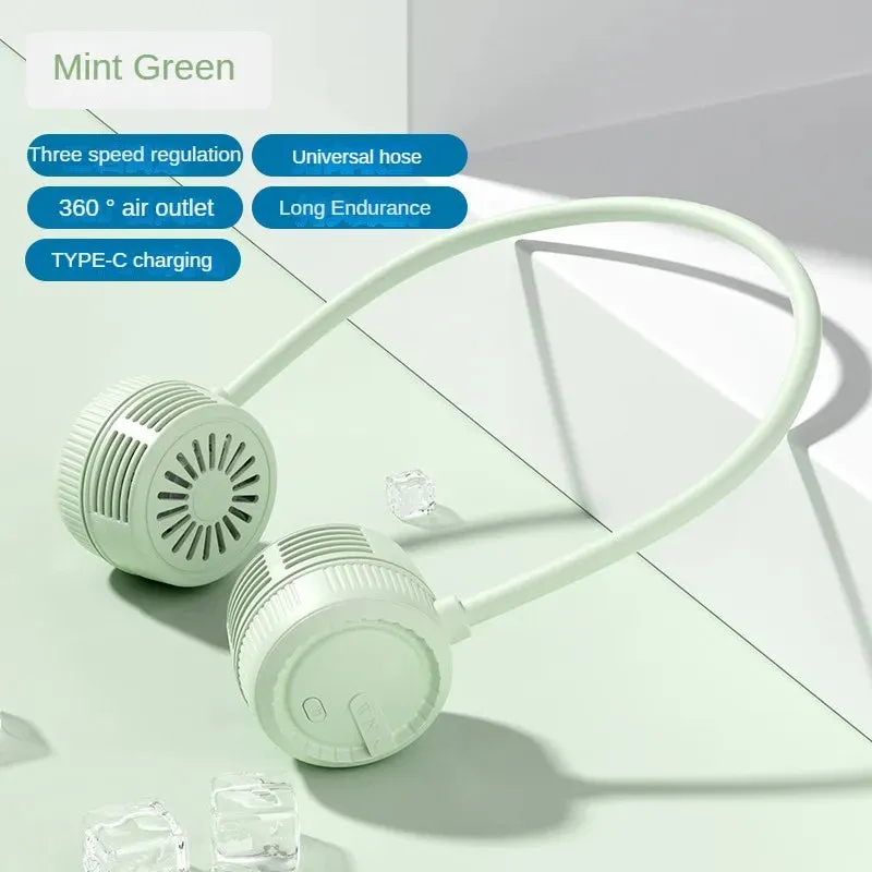 Low Noise Wearable Portable Bladeless Around the Neck Fan