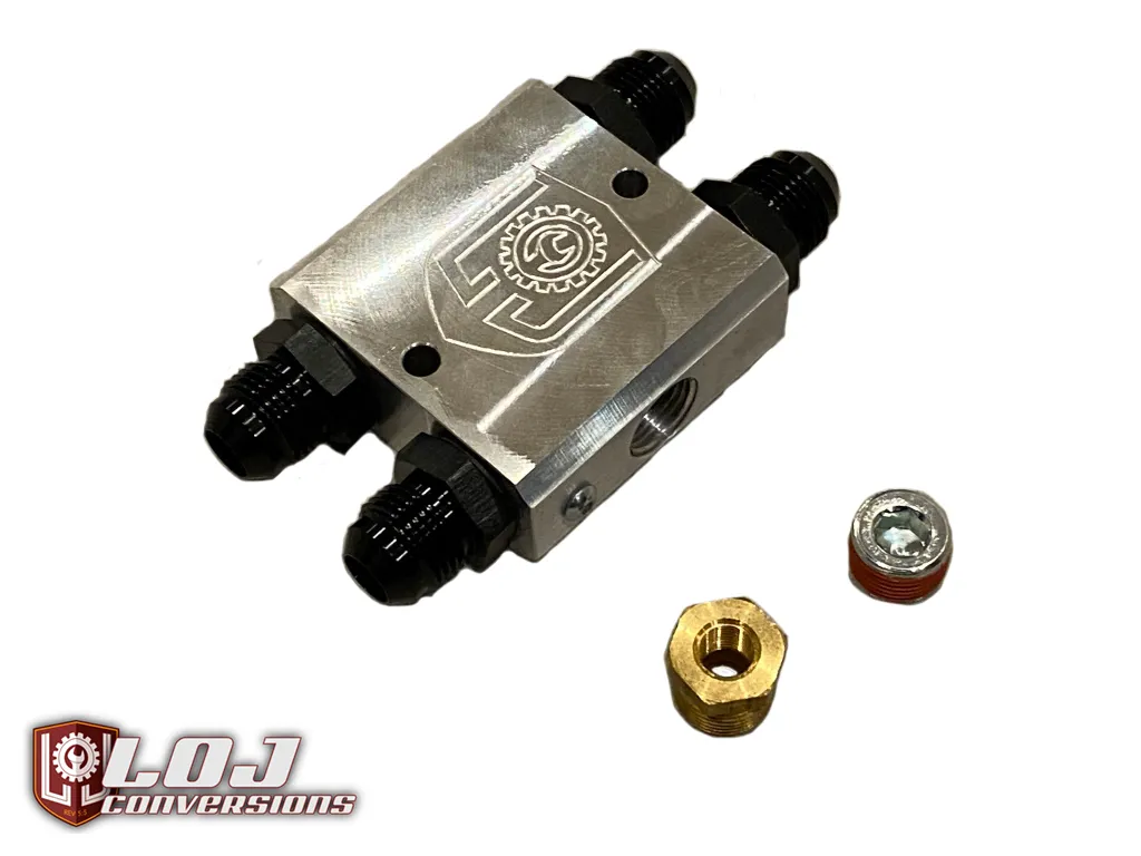 LS Swap Heater Bypass Block - All Female 8AN ORB Ports