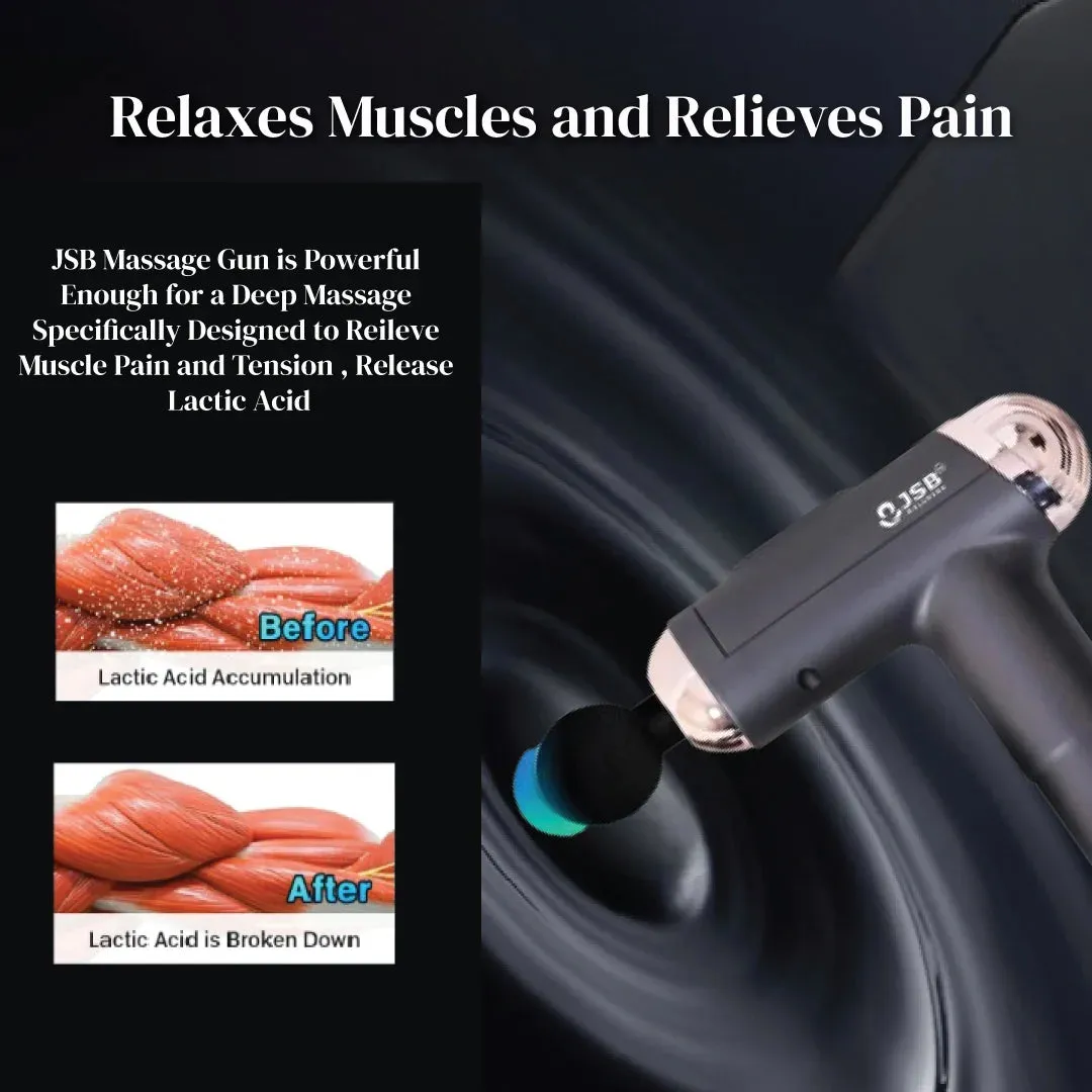 Massage Gun for Gym Pain Relief Percussion Massager Electric Deep Tissue Wireless Rechargeable Full Body Massager JSB HF114