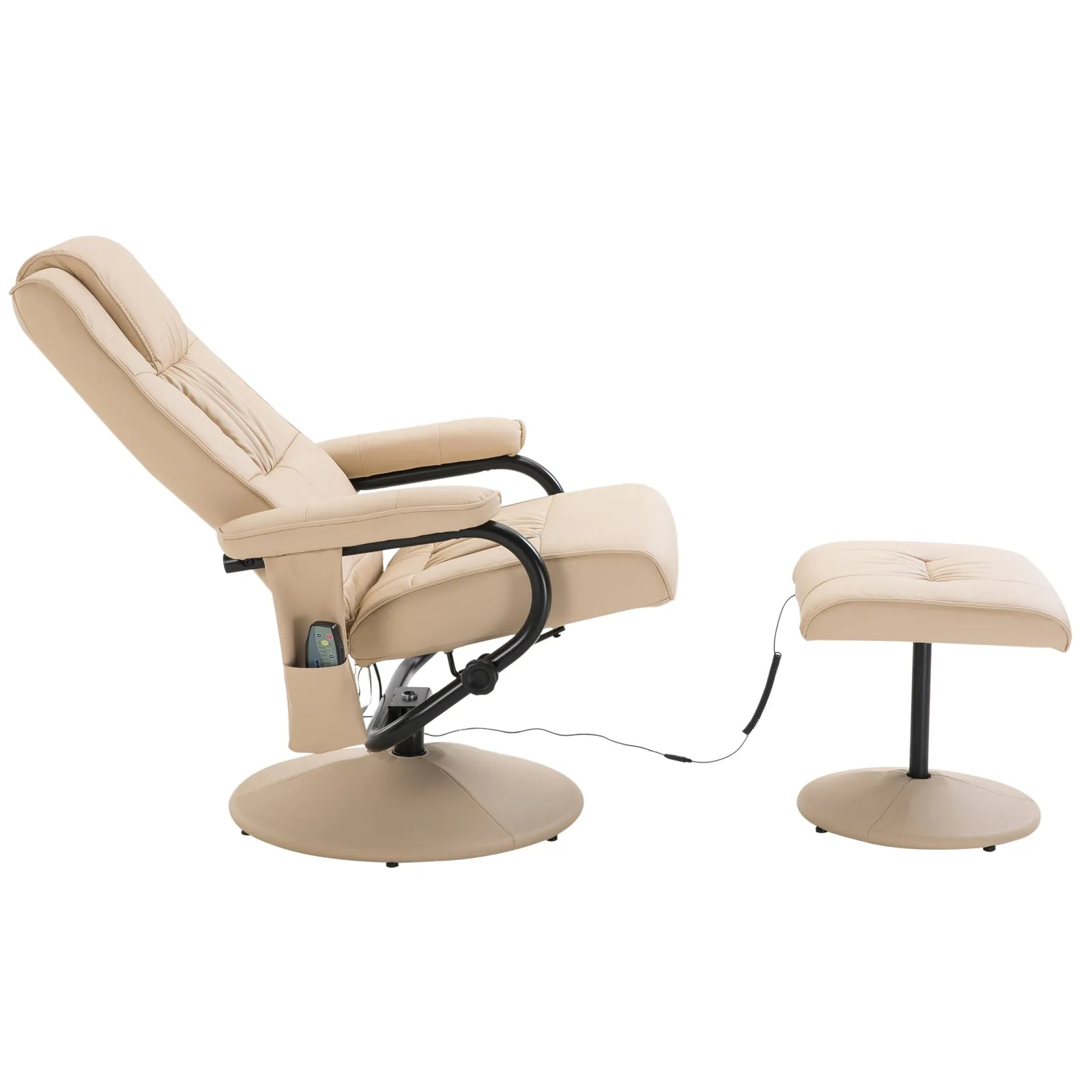 Massage Recliner Chair With Ottoman Set