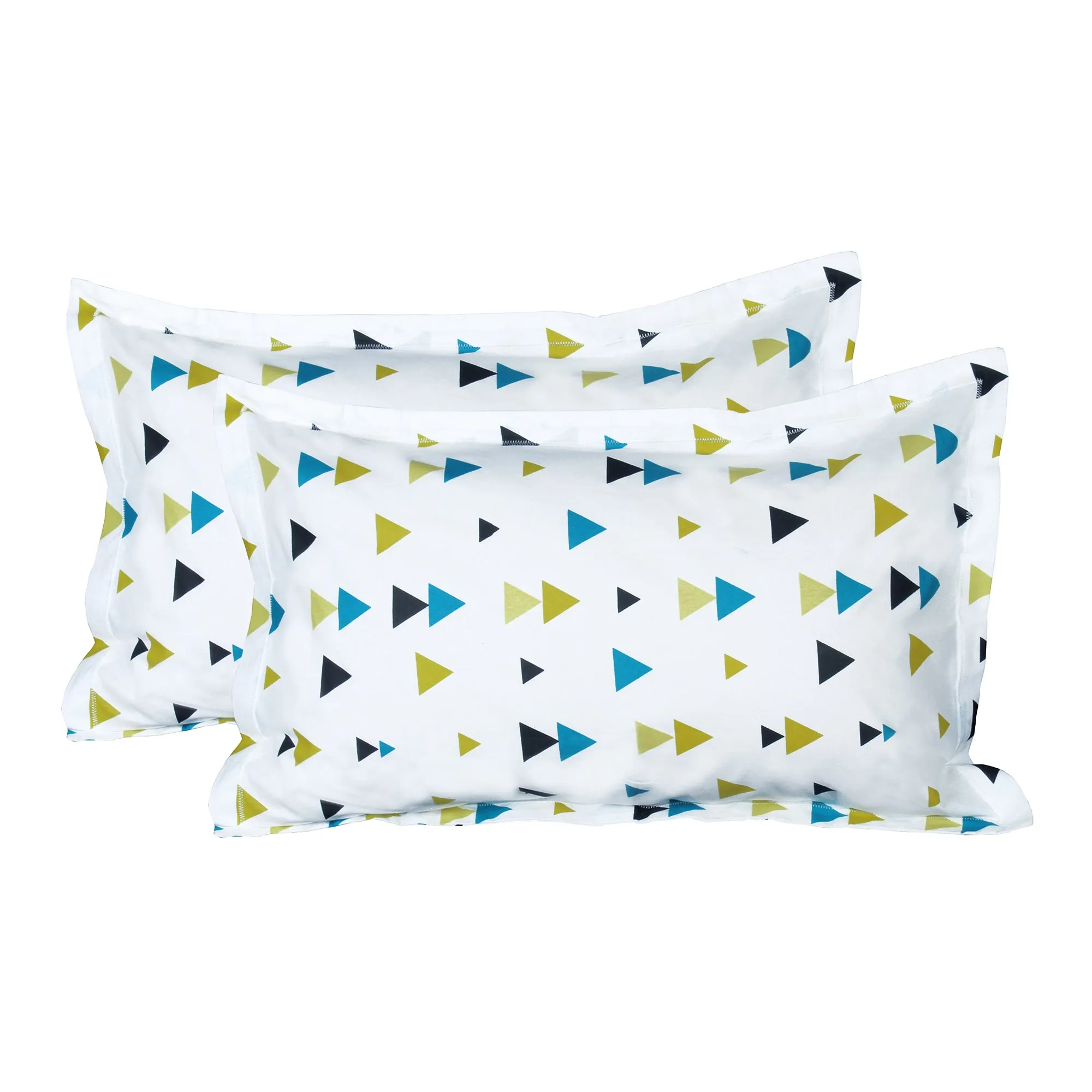 Metro 186 TC 100% Cotton Teal Blue King Size Bedsheet with 2 Pillow Covers