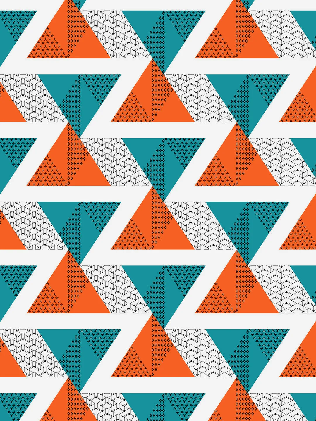 Metro 186 TC 100% Teal Blue and Orange Double Bedsheet