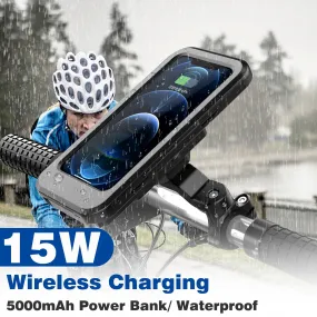 Motorcycle Bicycle Handlebar Phone Holder Wireless Charger