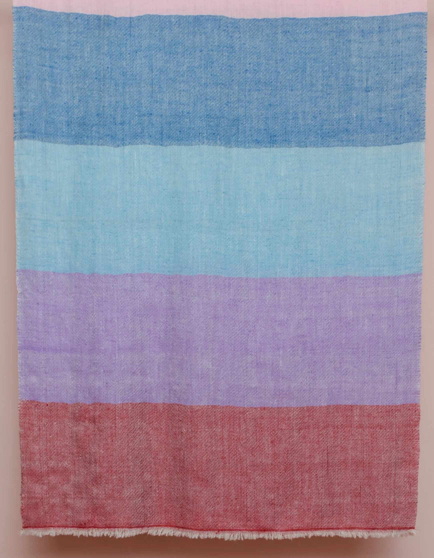 Multicolour Handwoven Broad Striped Cashmere Pashmina Stole