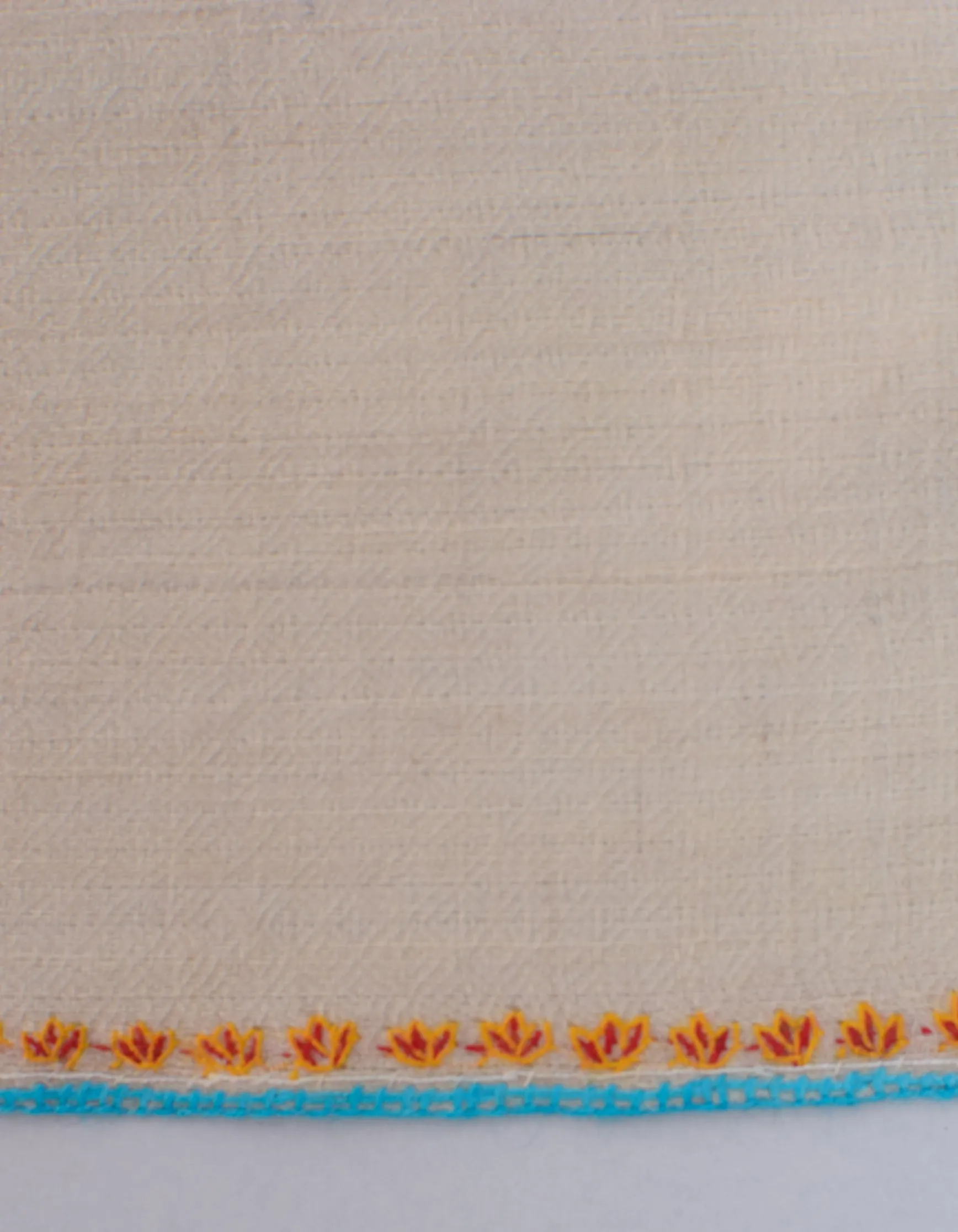 Multicolour Ombre Handwoven Sozni Butterfly Embroidered Cashmere Pashmina Stole