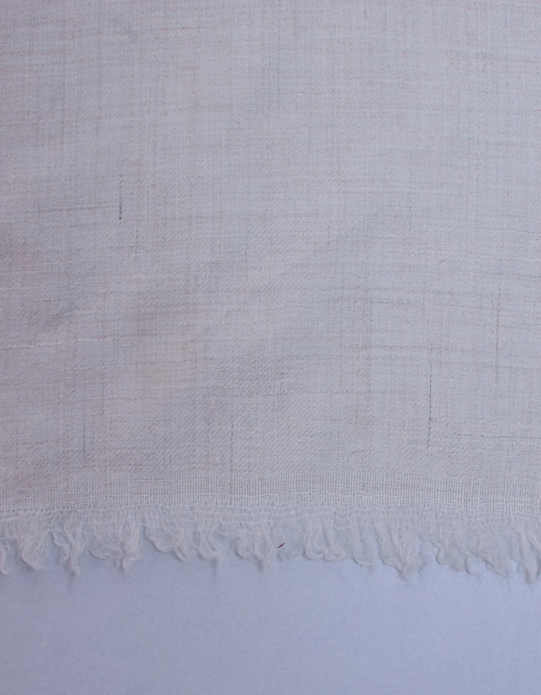 Natural Cream Handwoven Floral Border Sozni Embroidered Cashmere Pashmina Shawl