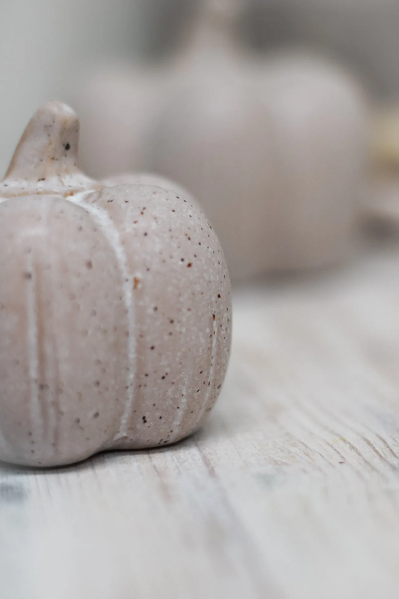 Natural Speckled Ceramic Pumpkin