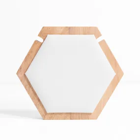 Natural Wood & Leather 1 Unit Hexagon Necklace Display / DSP0031