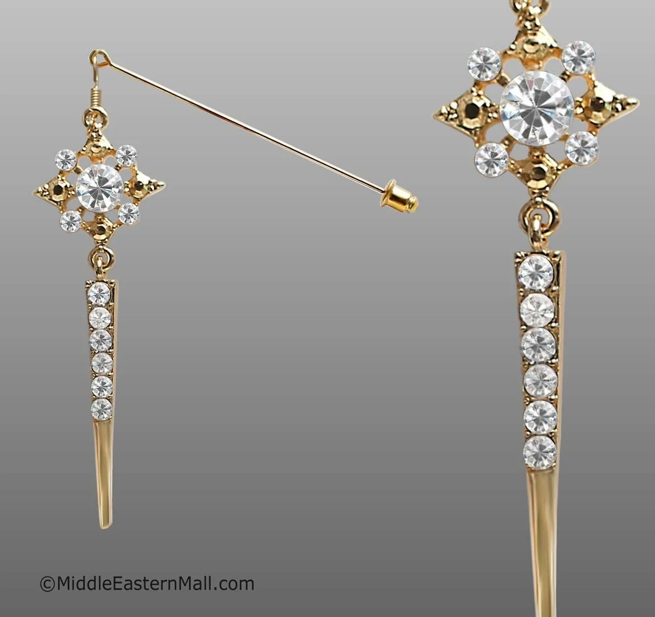 North Star Hijab Pin # 22 in Gold-Tone