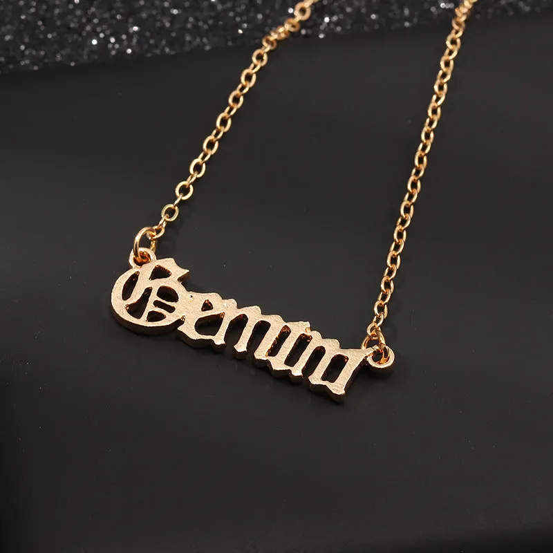 Old English Zodiac Collier