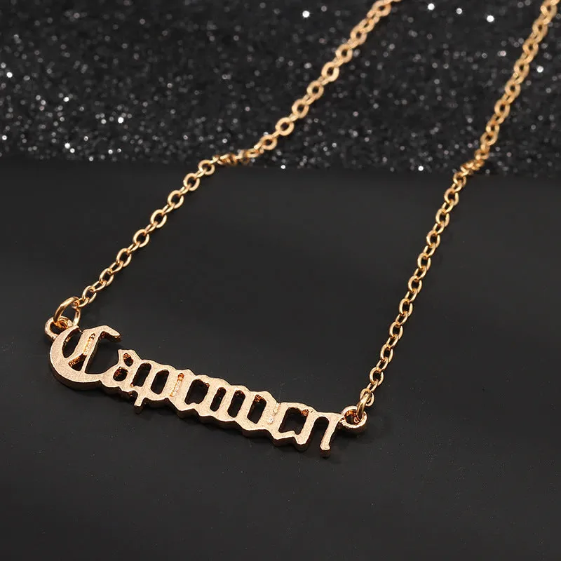Old English Zodiac Collier
