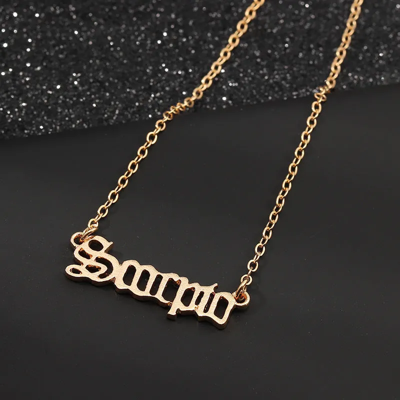 Old English Zodiac Collier