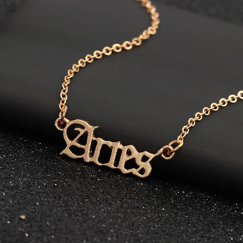 Old English Zodiac Collier