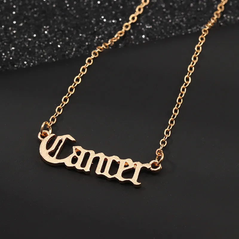 Old English Zodiac Collier
