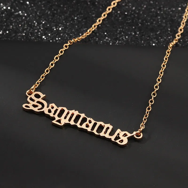 Old English Zodiac Collier