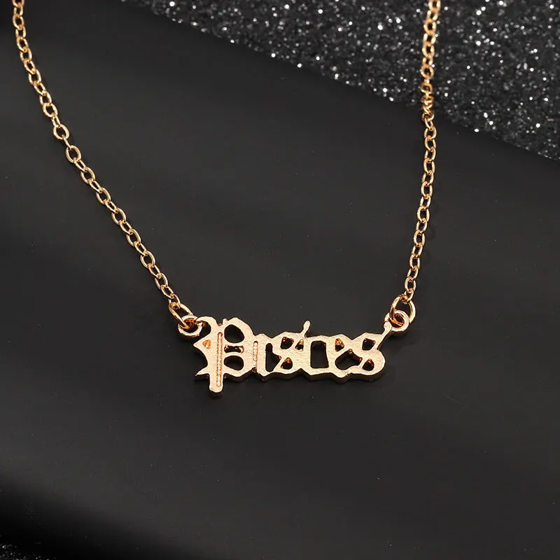 Old English Zodiac Collier