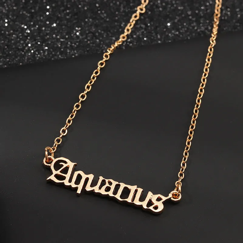 Old English Zodiac Collier