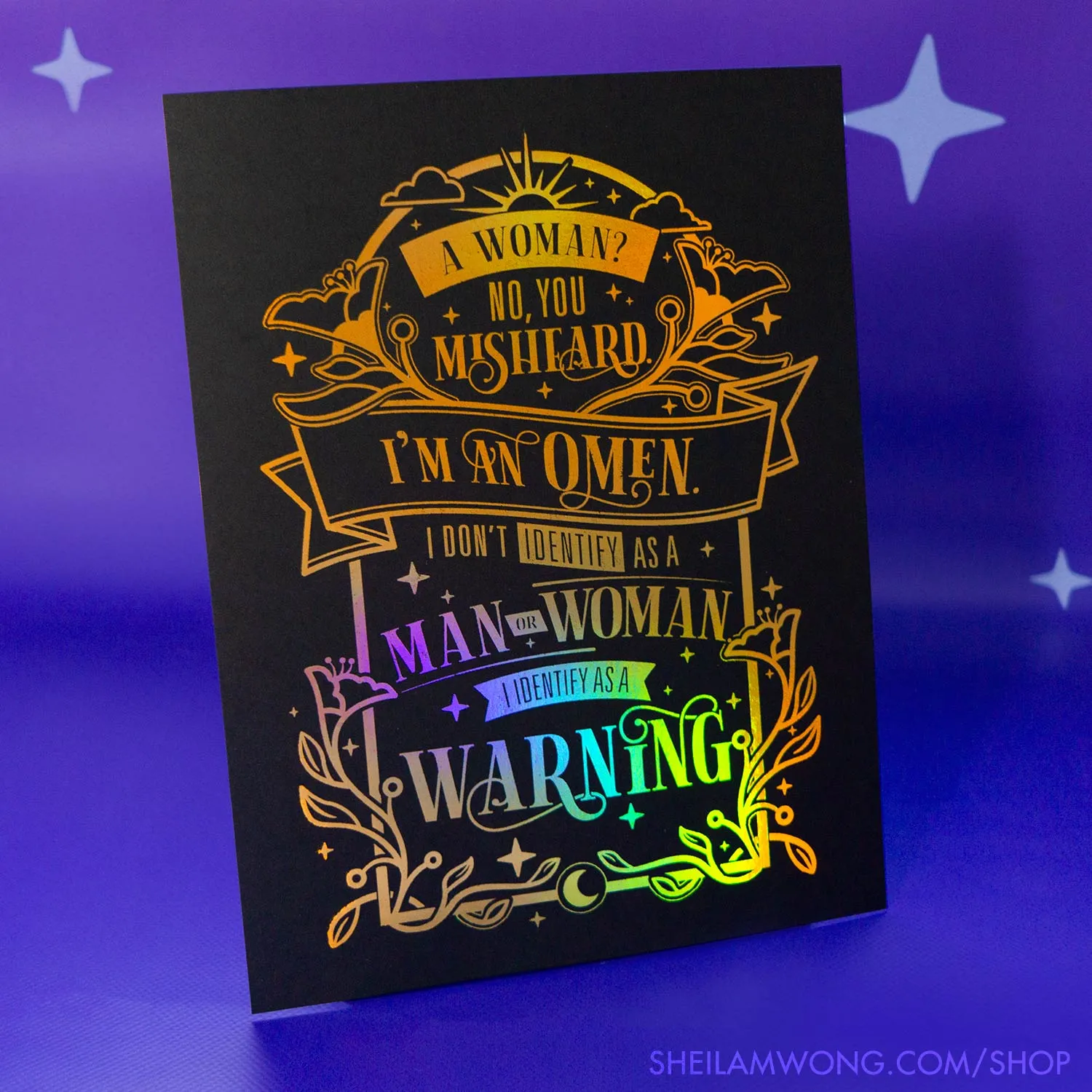 Omen 8.5"x11" Foil Print