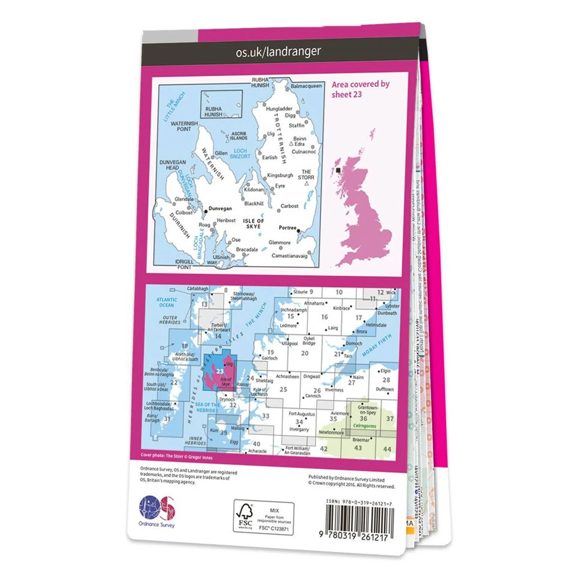 OS Landranger Map - Sheet 23/North Skye