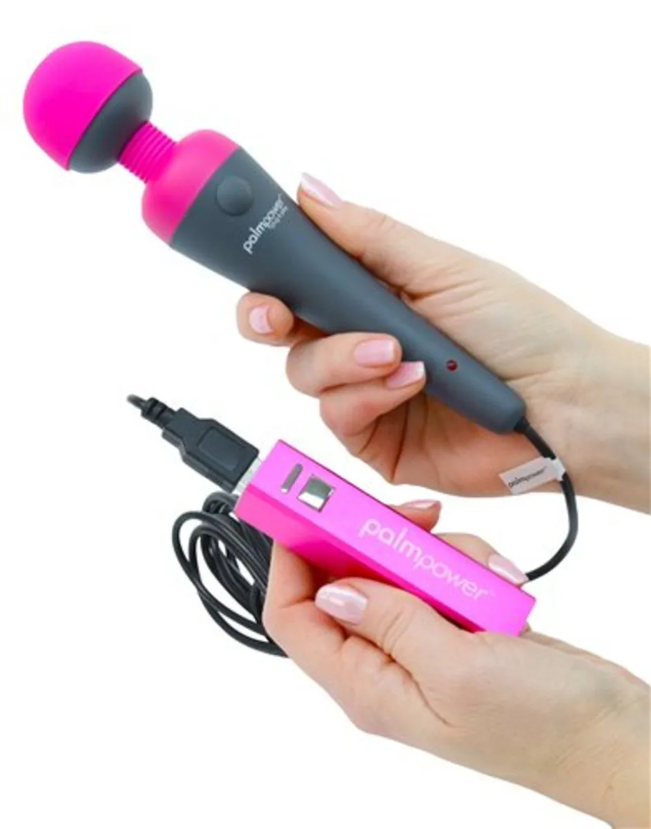 Palm Power Plug and Play Body Massager Pink and Black