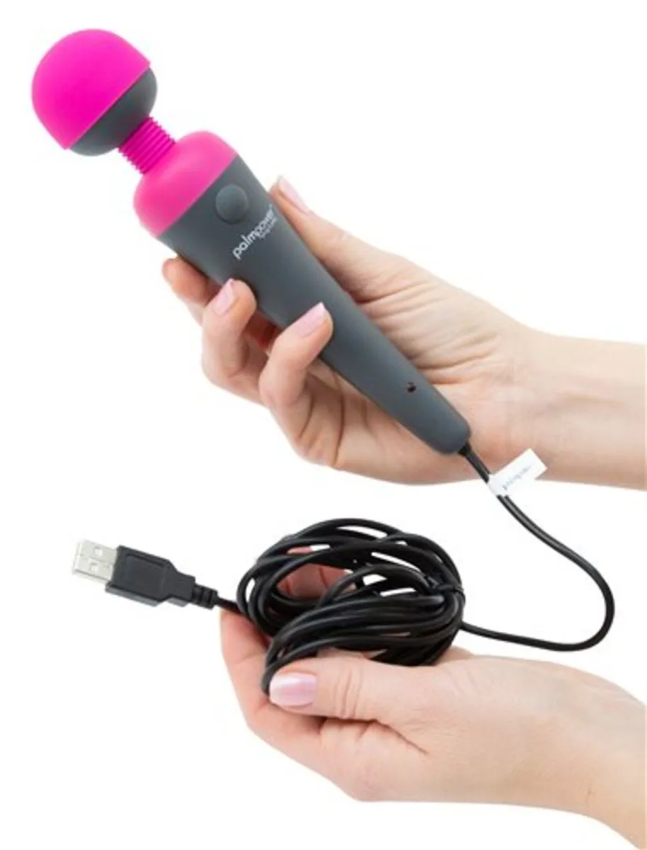 Palm Power Plug and Play Body Massager Pink and Black