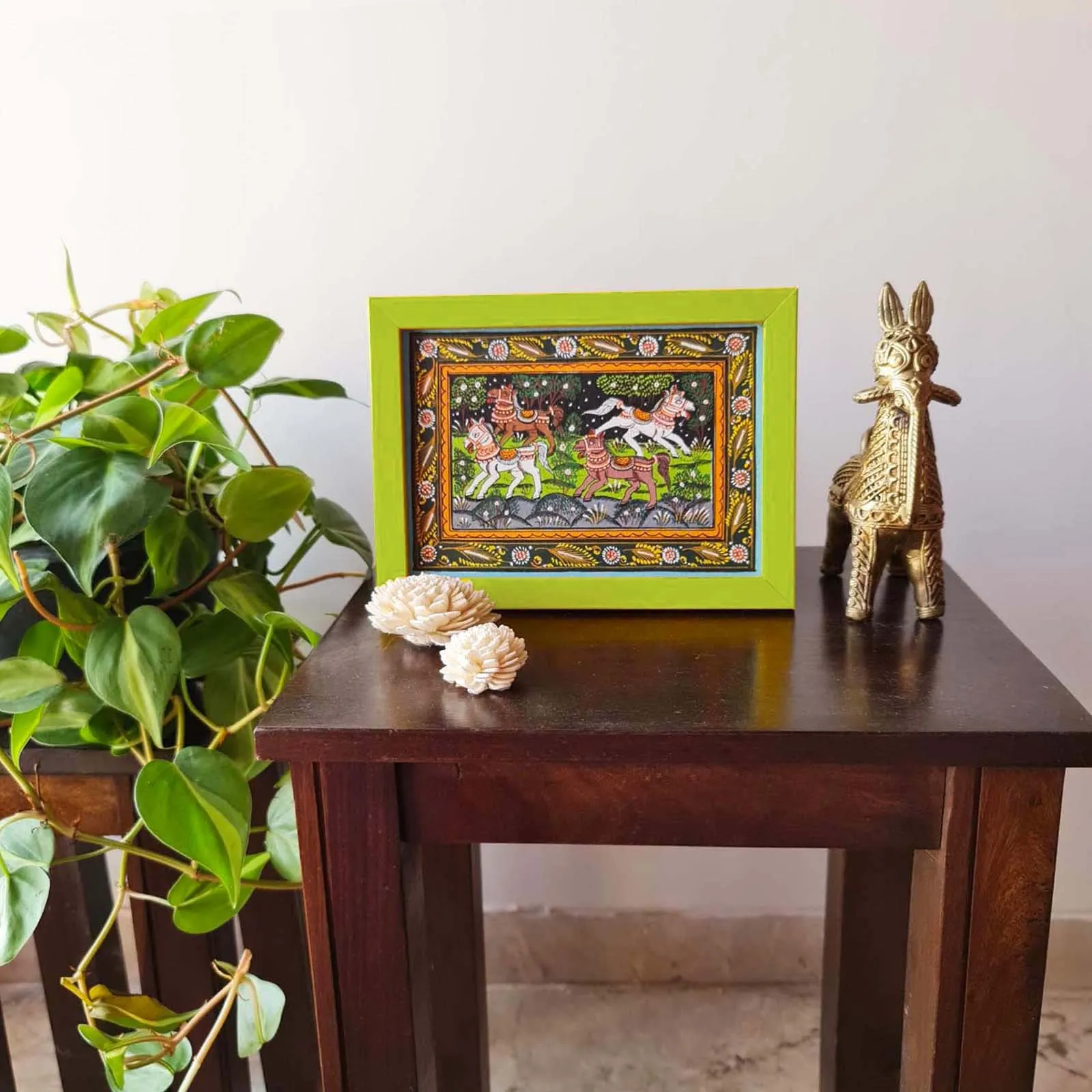 Pattachitra Ashwa Noir Painting (S)