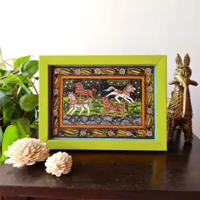 Pattachitra Ashwa Noir Painting (S)
