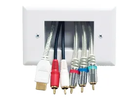 Peerless-AV IBA4-W Easy Mount Recessed Low-Voltage Cable Plate