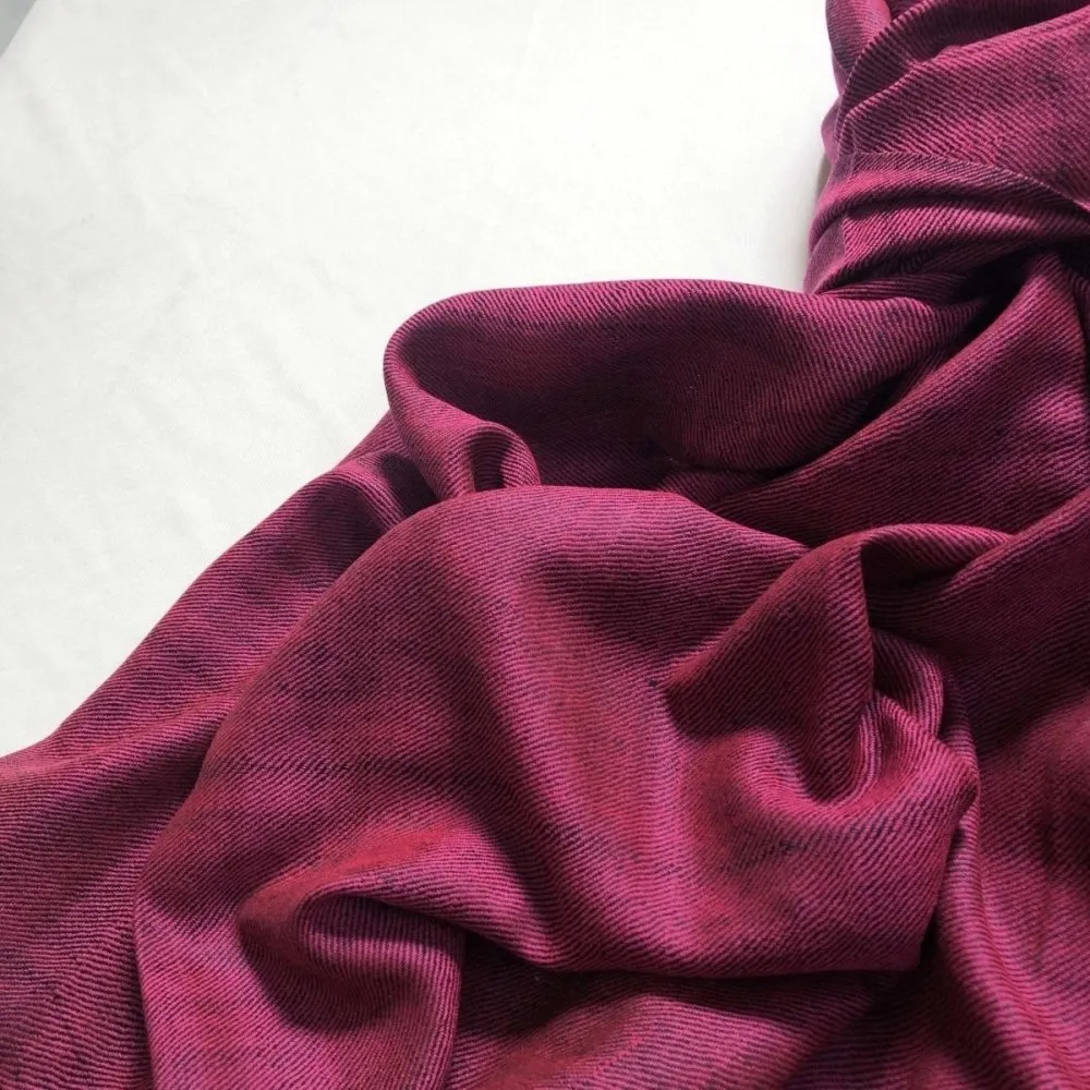 Pink & Black Handwoven Merino Wool Shawl