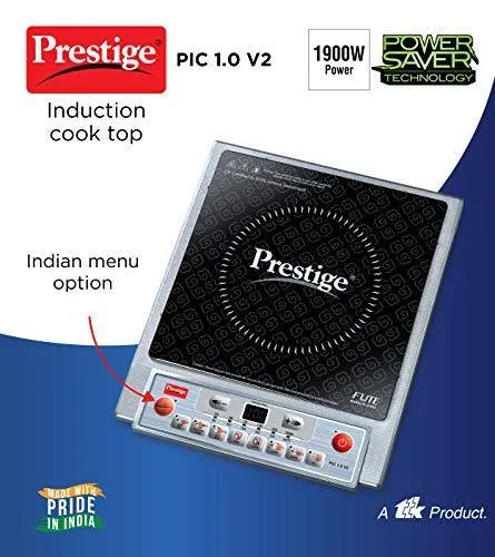 Prestige PIC 1.0 V2 1900-Watt Induction Cooktop (Black)