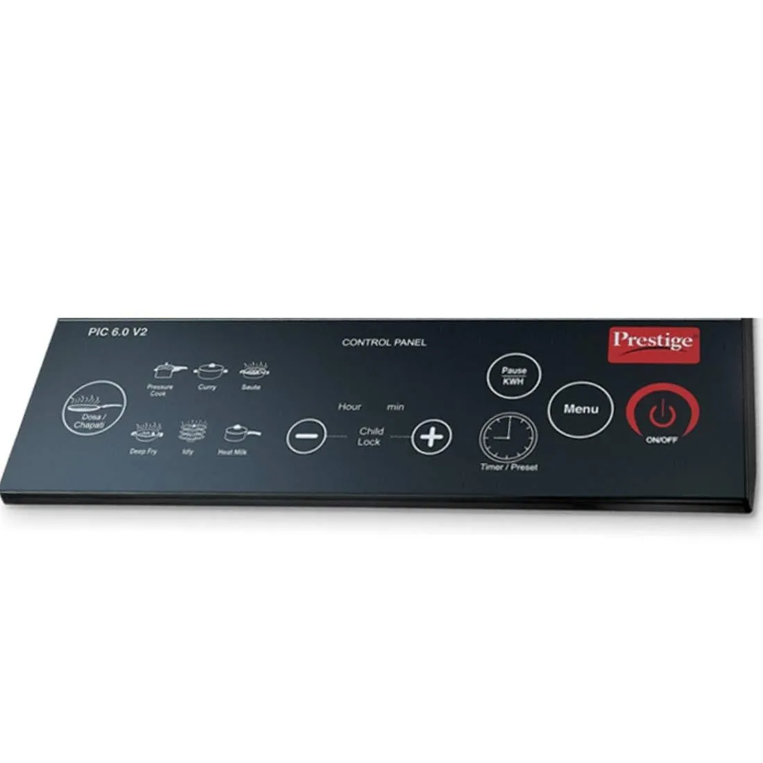 Prestige PIC 6.1 V3 2000-Watt Induction Cooktop with Touch Panel, Black
