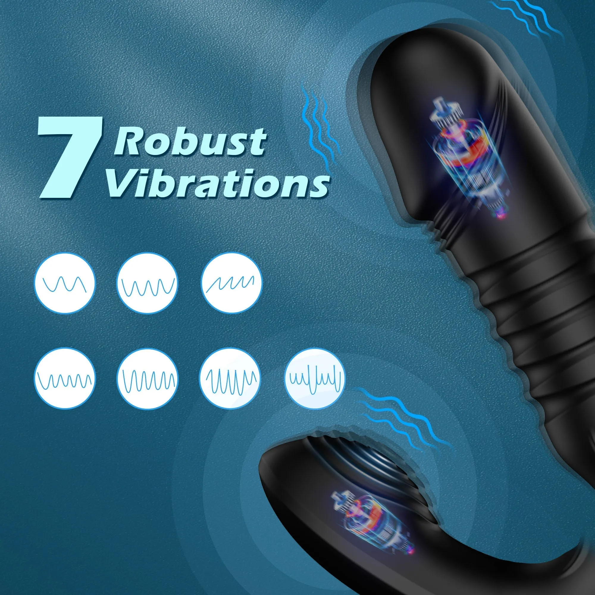 Prostate Massager with Thrusting Vibration
