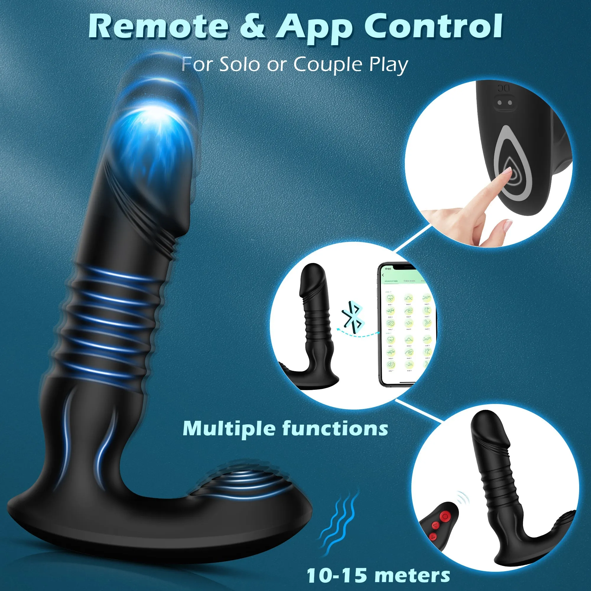 Prostate Massager with Thrusting Vibration