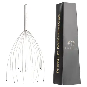 PURAVA (Original) Head Massager with Improved Design - Head Scratcher Massager with 20