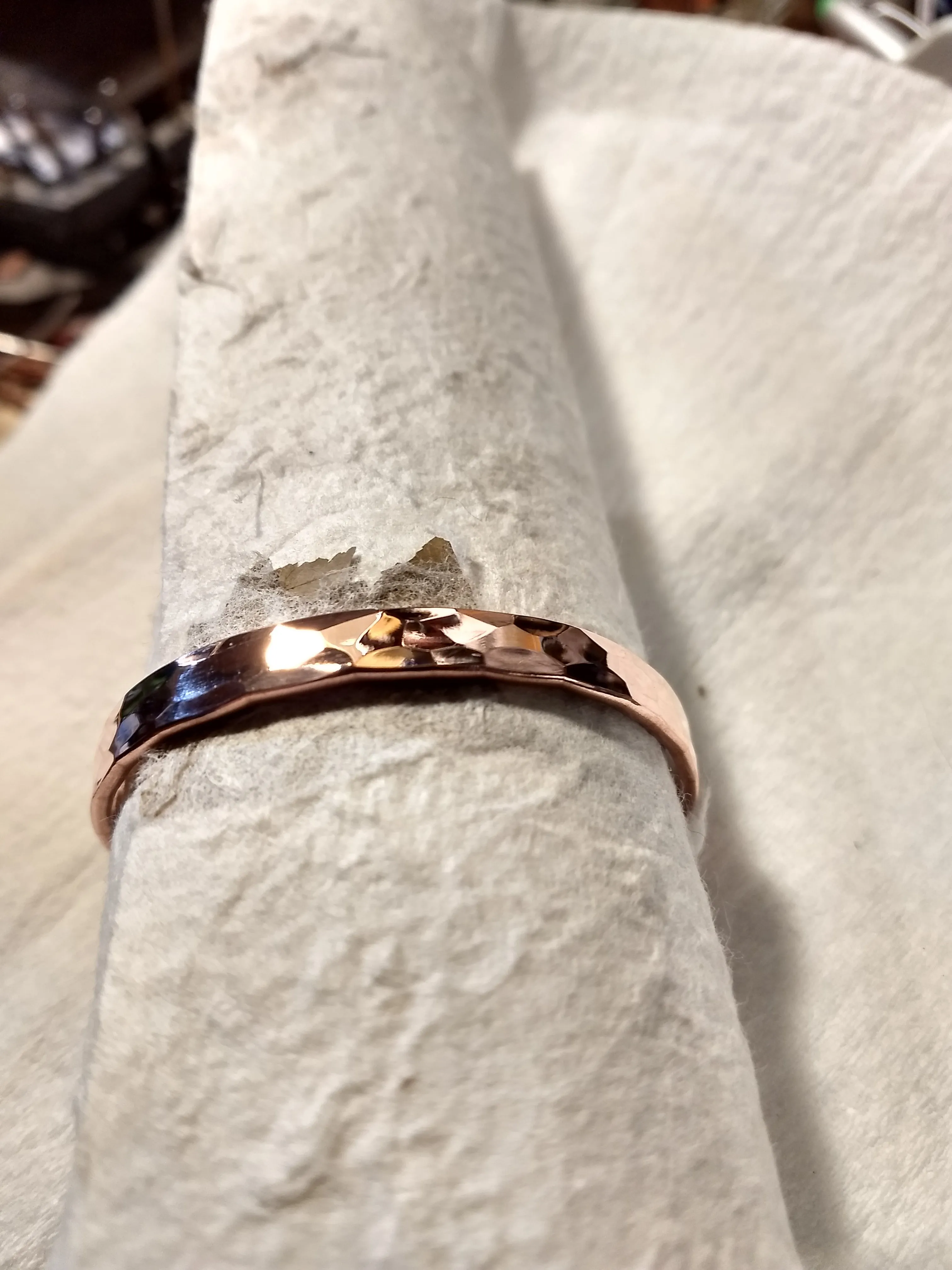Pure Copper Hammered Bracelet