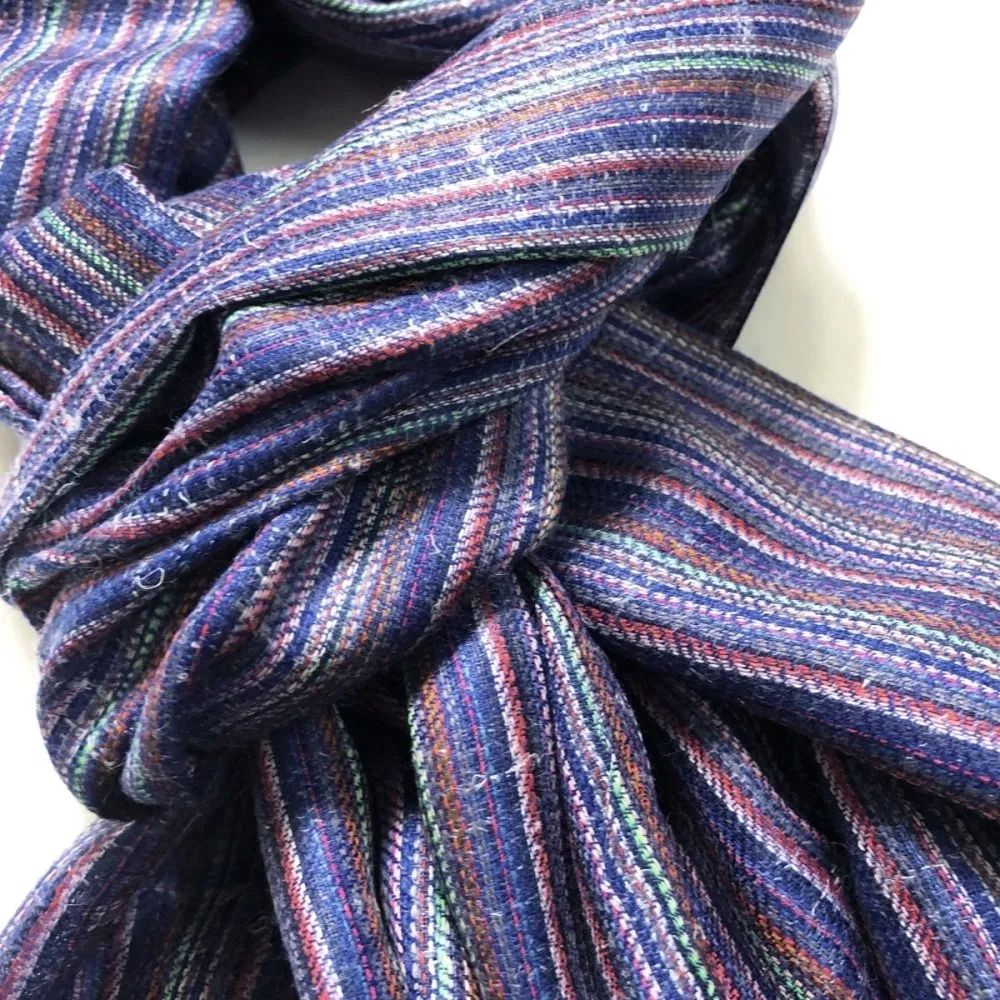 Purple Merino Wool & Linen Stole