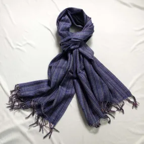 Purple Merino Wool & Linen Stole