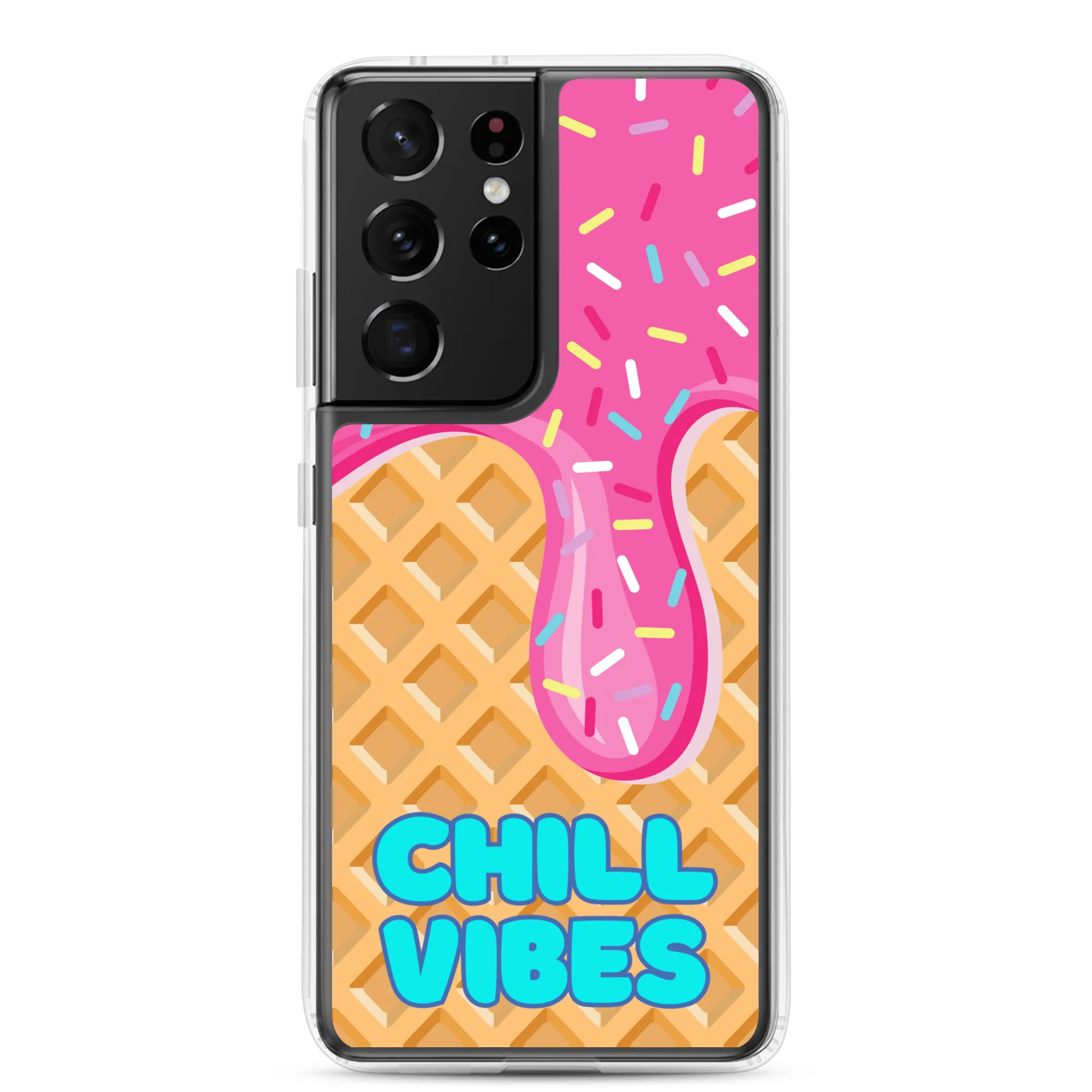 "Chill Vibes" Waffle Cone Phone Case (Samsung Galaxy S10/S10 /S10e/S20/S20 FE/S20 Plus/S20 Ultra/S21/S21 Plus/S21 Ultra/S22/S22 Plus/S22 Ultra)